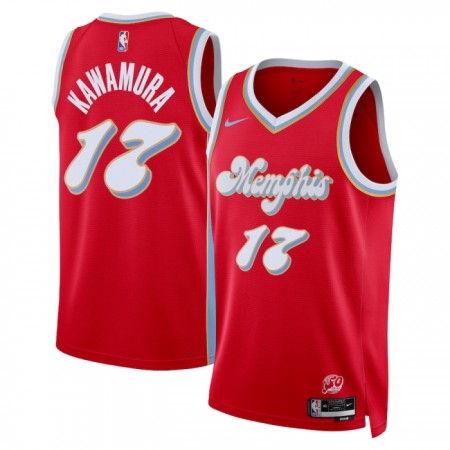 NBA Mænd Trøje Memphis Grizzlies Yuki Kawamura 2024-25 Nike City Edition Rød Swingman NBA Mænd Trøje Memphis Grizzlies Yuki Kawamura 2024-25 Nike City Edition Rød Swingman